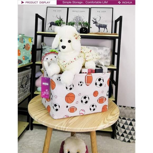 Rectangular Storage Basket Fabric Organizer Bin for Toys,Books,Clothes - Picture 2 of 8